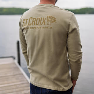 St Croix Khaki Comfort Colors Long Sleeve product image 2