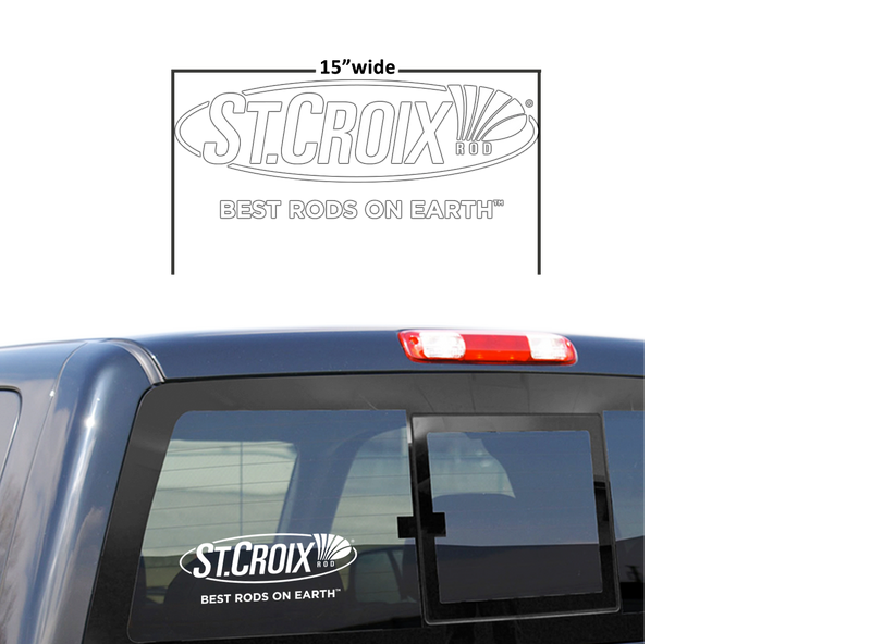 St. Croix 15" Classic White Decal