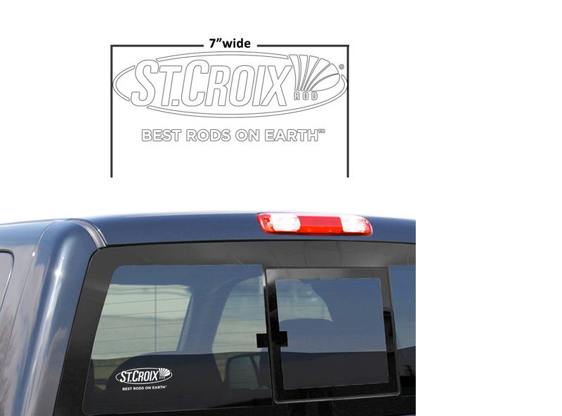 St. Croix 7" Classic White Decal