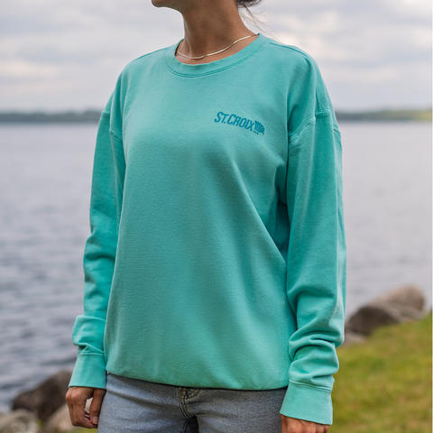 St Croix Chalky Mint Comfort Colors Crewneck Sweatshirt product image 2
