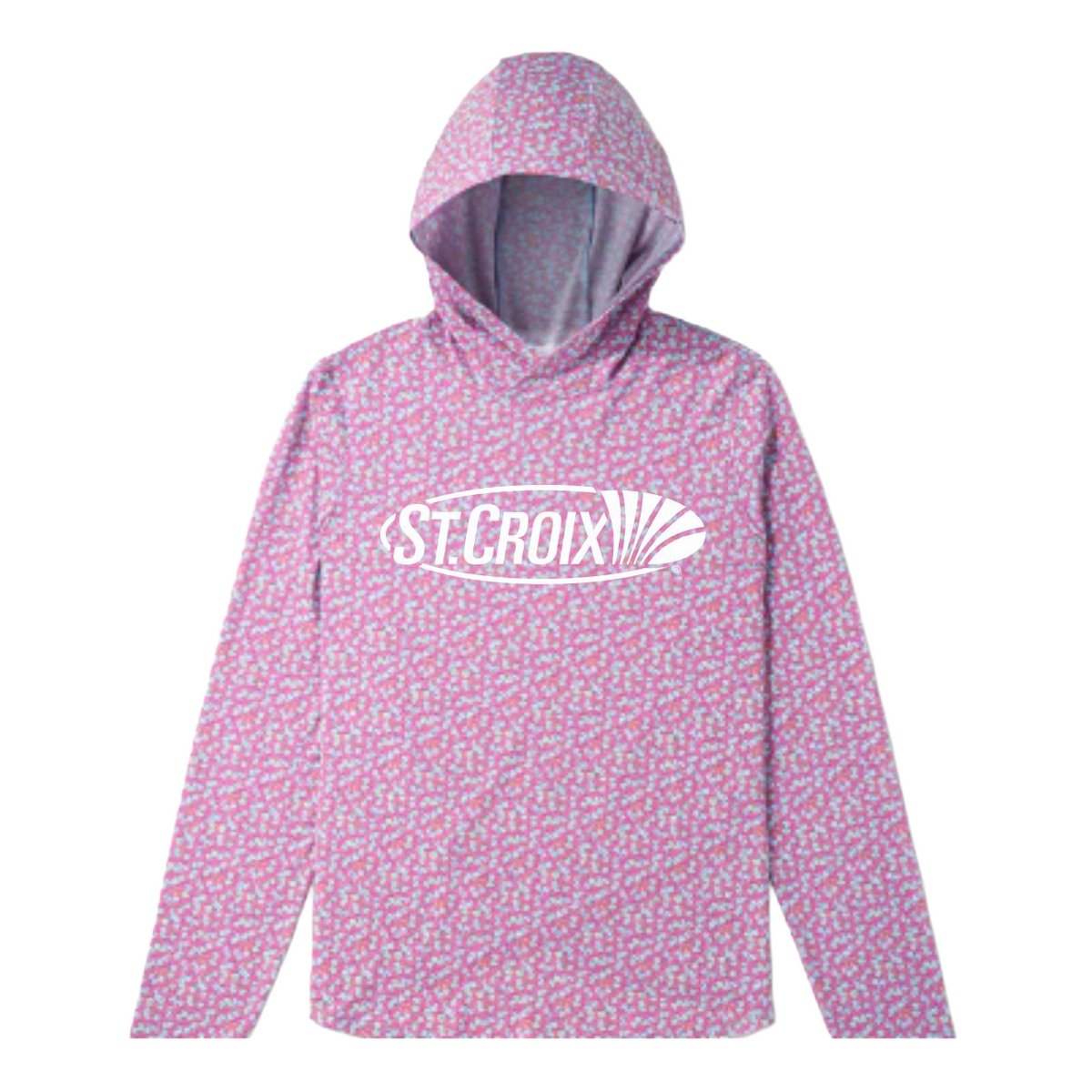 St Croix Aftco Pink Women's Ocean Bound Hooded Performance Shirt product image 1
