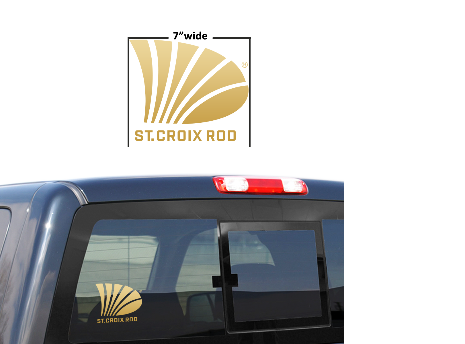 St. Croix 7" Gold Decal